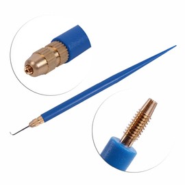 4 Pcs Ventilating Needles for Lace Wig + 1 Blue Ventilating Needle Holder for Make and Repair Lace Wig