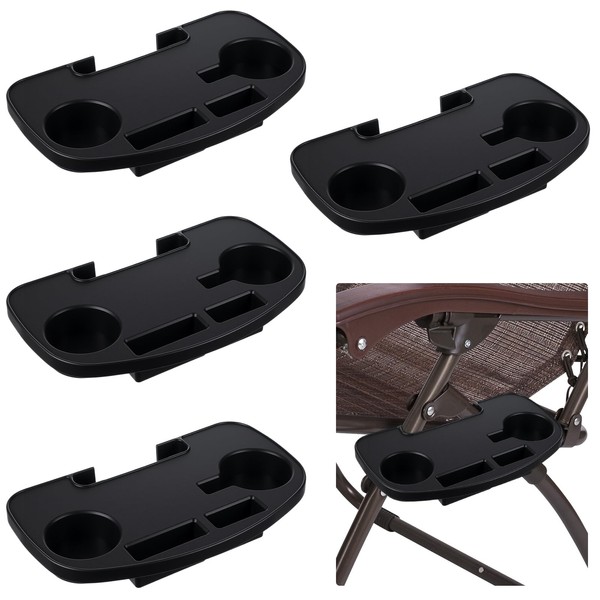 AceOrbit 4 Pieces Zero Gravity Chair Tray Beach Chair Cup