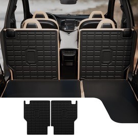 Dattumar Back Seat Cover Protector Compatible with 2018-2025 Ford Expedition Lincoln Navigator 7-Seater (Not Fit 8 Seats) Kick Mats All Weather 2024 Expedition Accessories (2nd Row Backrest Mats)