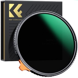 K&F Concept 55mm Black Diffusion Mist 1/4 Effect & Variable ND2-400 (1-9 Stops) Neutral Density Filter 2 in 1, Putter Adjust Multi-Function Camera Lens Filter with 28 Multi-Coated (Nano-X Series)