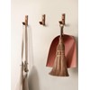 SORWDUERM 4 Pack Brown Leather Coat Hooks Wall for Hanging