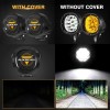 AUXBEAM 2x AUXBEAM 4"Amber Spot LED Work Light Driving Fog