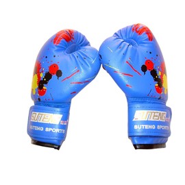 Anwangda 1pair Kids Boxing Gloves, for Children 2-11 Youth Boys Girls Toddler PU Cartoon Sparring Training Boxing Gloves for Kickboxing, Punch Bag, Focus Pads(Blue)