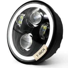 7 Inch LED Motorcycle Headlight - with DRL Hi/Lo Low Beam Suitable for 7 Inch Round Headlights, Compatible with Many Popular Motorcycle Models, for Simson S51 S70 S50 S50B