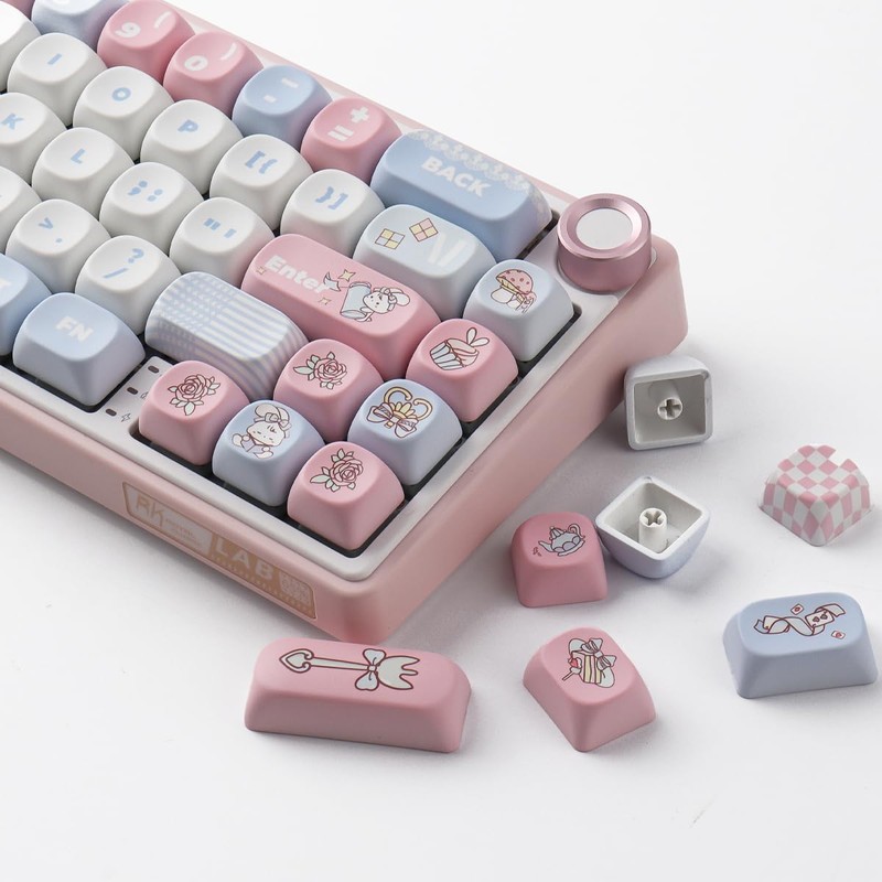 PBT Keycaps 135 Keys MOA Profile Cute Keycaps Dye Sublimation