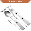 Nogeqi Set of 2 Stainless Steel Folding Spoons for Yoghurt