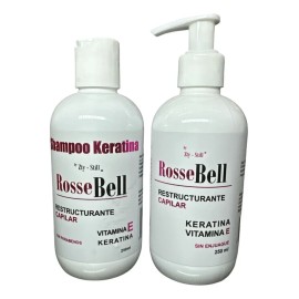 Kit Shampoo Keratina Y Vitamina E Rosse Bell 500 Ml