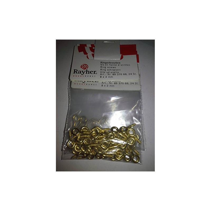 Rayher 8937066 - Viti ad Anello, SB-Btl. 24 Pezzi, in