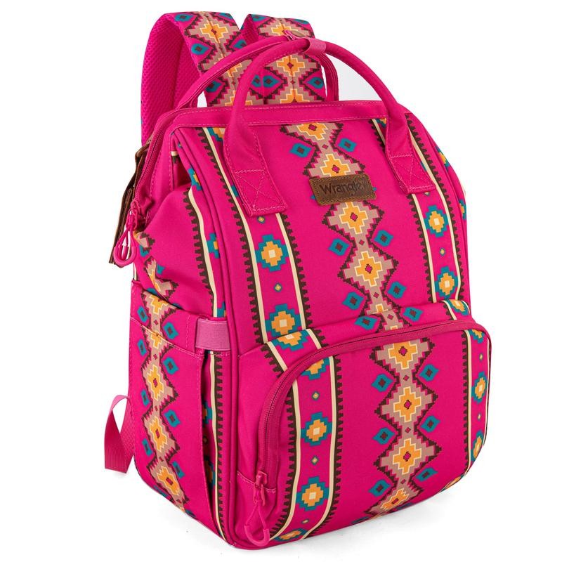 Wrangler Western Diaper Bag Aztec Backpack Organized Daypack-Cowgril Fashion:_Brown