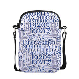 POFULL 1920 Sorority Inspired Crossbody Bag Sorority Gift Finer Women Gift Sorority Zeta Greek Gift BFF Sisterhood Gift (Sisterhood 1920 CA)