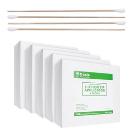 6” Cotton-Tipped Wood Applicators, 10,000 Non-Sterile Swabsticks, 100 Applicators Per Pouch, Ideal for Medication, Cleaning Skin, Medical Applications, Arts & Crafts and More