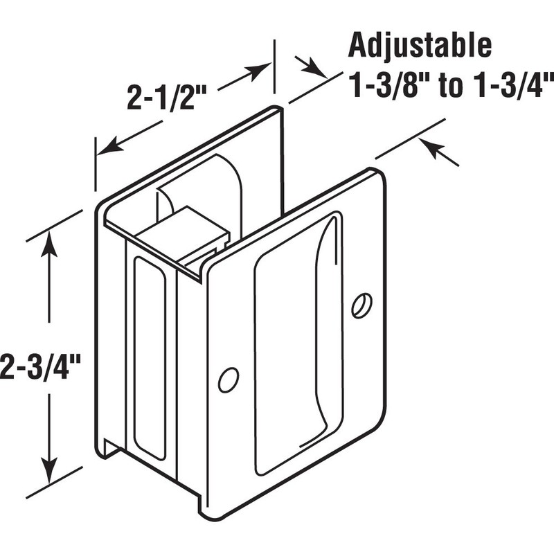 Prime-Line N 7080 Solid Brass, Antique Brass Finish, Pocket Door