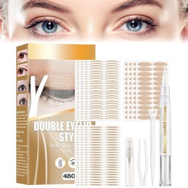 Eyelid Tape, Eyelid Lifter Strips, Double Eyelid Tape for Hooded Eyes Invisible Eyelid Stickers & Double Eyelid Glue Styling Set, Instant Eyelid Lift Tape for Hooded, Droopy, Uneven, Mono-eyelids