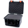 Pelican Black & Orange Pelican 1300 case with foam.