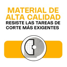 RHINO, Disco de Rallado para Procesador de Alimentos, Acero Inoxidable Grado Alimenticio, Corte en Cubo, 20 milímetros, Compatible con el Procesador de alimentos PROAL-55, DIPRO-CU-20