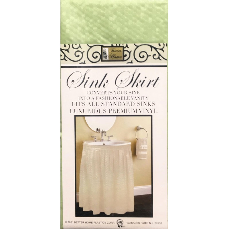 Better Home Vinyl Sink Skirt Bubbles Design Vanity Cover Waterproof