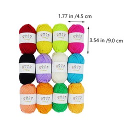 DOITOOL 12pcs Hand-Knitted Yarn for Boys and Girls Soft Thick Yarn for Creative Crafts Skin-Friendly and Warm for Knitting Hats Scarves