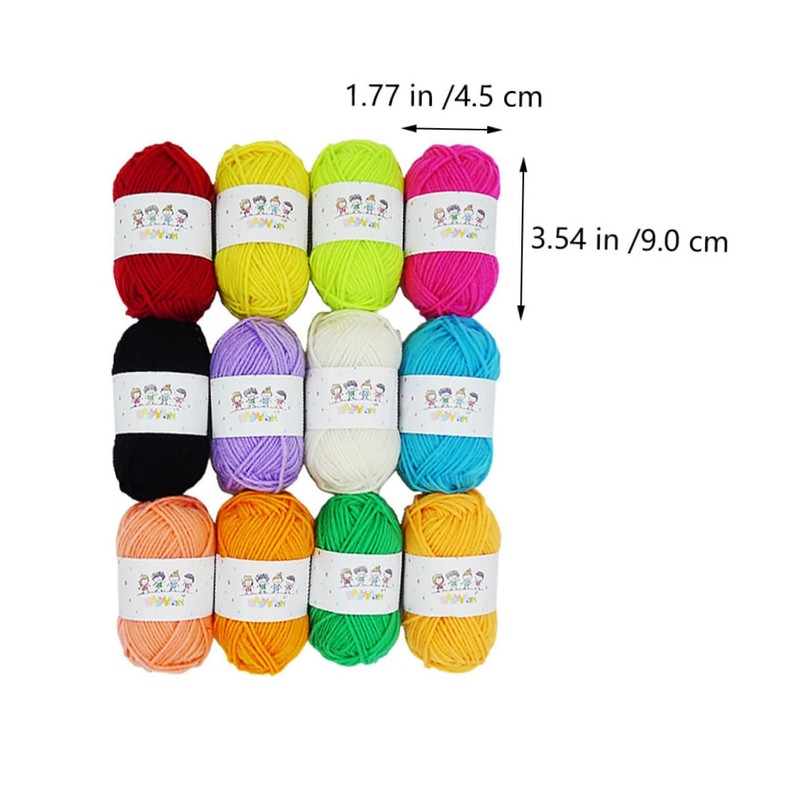 DOITOOL 12pcs Hand-Knitted Yarn for Boys and Girls Soft Thick