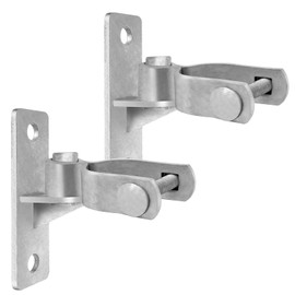 4PC Heavy Duty Wall Mount Gate Hinge Set with Mounting Posts - Stainless Steel Rust-Proof Hinges for Wood/Concrete - 1-3/8" Industrial Strength
