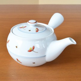 Japanese Teapot Ceramic Kyusu 14.5 fl oz Made in Japan Arita Imari ware Porcelain Tea pot for Green Tea Akane
