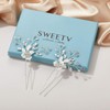 2Pcs Wedding Hair Pins Bridal Rhinestone Wedding Hair Accessories Hair