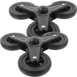 ULTECHNOVO 8.5 Inch Stainless Steel Triangle Stair Climbing Cart Wheels with Bearings Heavy Duty Replacement Casters for Shopping and Vegetable Trolleys