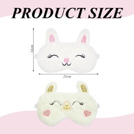 2 Pieces Cartoon Animal Eye Masks, Plush Eye Masks, Cute Eye Masks, Blackout Eye Masks, Funny Eye Masks, Travel Sleeping Eye Masks