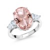 Gem Stone King 10.00 Cttw Oval Peach Nano Morganite and