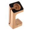 Mipcase 1Pc Bamboo Smart Watch Charging Stand Natural Grain Holder