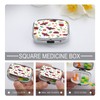 Travel Small Pill Box Flower Red Ladybug Portable Pill Storage