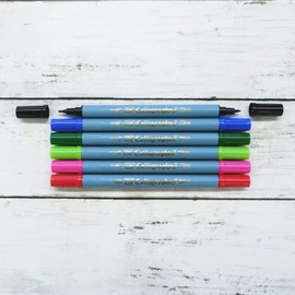 Kuretake TC-3100/6V Zig Calligraphy II 6 Colour Set 2.0/3.5 MM (/6VAD) Marker