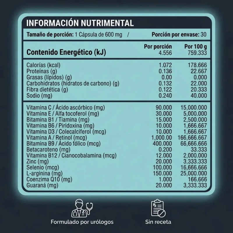 Koneli Seeds For Him | Suplemento Alimenticio | L-Arginina +