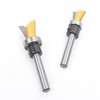 KOWOOD Dovetail Router Bits 2 Pieces with Bearing ,1/4 Inch