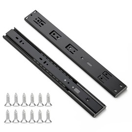 Ravinte 14 Inch Soft Close Drawer Slides 1 Pairs 2 Pack Black Full Extension Ball Bearing Drawer Glide Side Mount