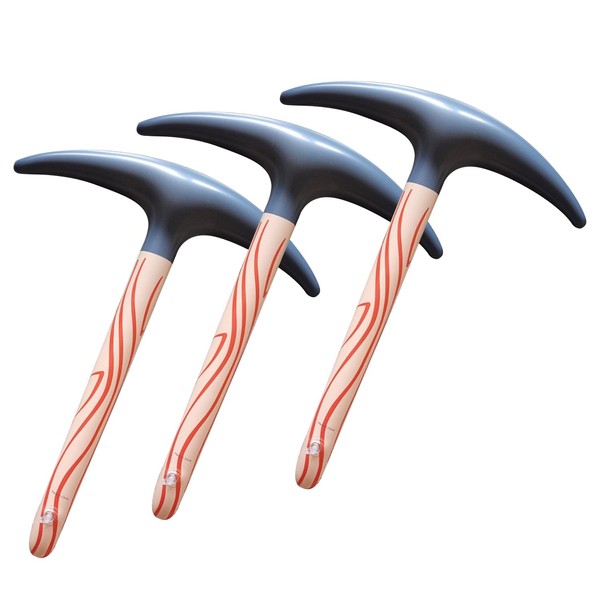 JNAWA 3Pieces Inflatable Pickaxe Toy Fake Chopping Tool Blow up