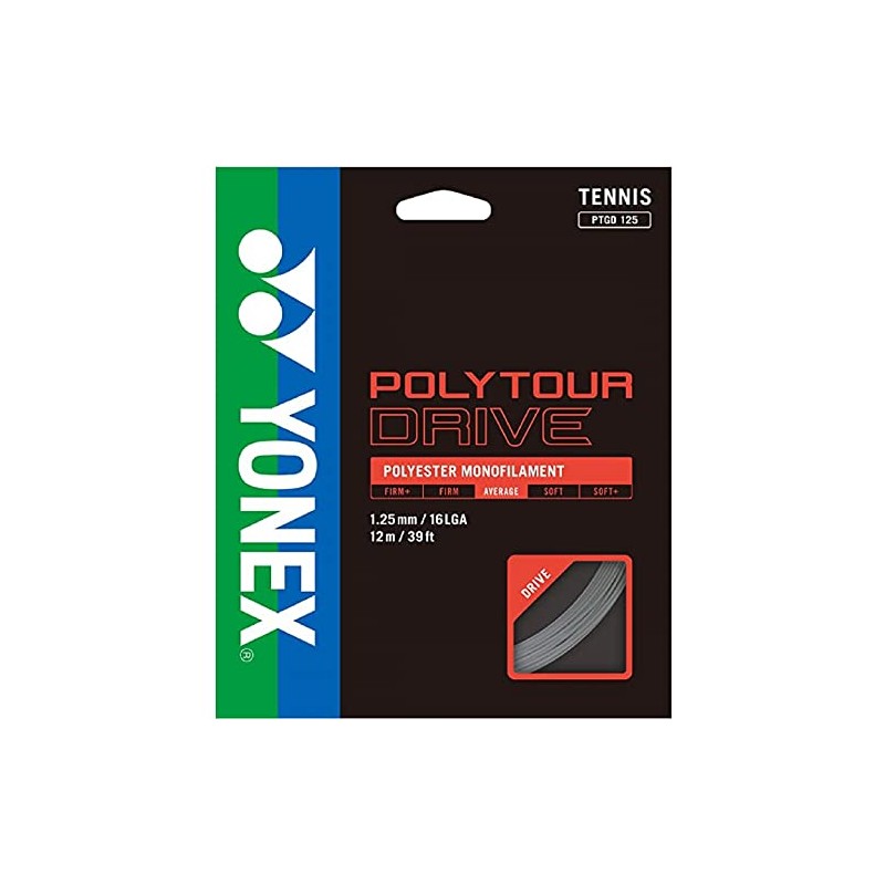 Yonex POLYTOUR Drive 16L Tennis String (Set) - Silver