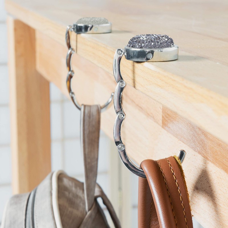 kwmobile Purse Hooks for Table - Set of 2 Portable