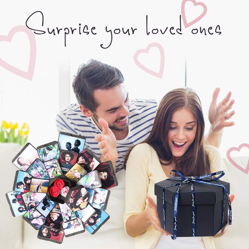 LinTimes DIY Photo Album Creative Surprise Box Folded Photo Album