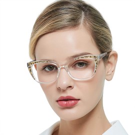 OCCI CHIARI 5.0 Reading Glasses Women Stylish Readers 1.0 1.25 1.5 1.75 2.0 2.25 2.5 2.75 3.0 3.5 4.0 5.0 6.0 (Transparent, 5.0)