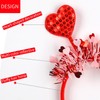 QDTK Valentines Heart Headband Red Sequin Love Hair Band Hoop