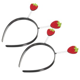 SAFIGLE 2Pcs Strawberry Headbands for Fun Fruit Hair Accessories for Parties Dance Carnivals Themed Events Eye Catching Strawberries Design