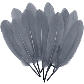 100PCS Gray Goose Feathers 6-8Inch for Crafts Cosplay Clothing Accessories Dream Catchers Wedding Party Decorations