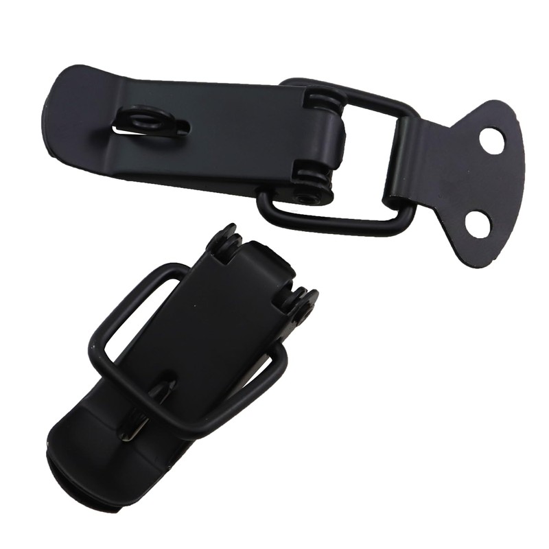 MDXing 2PCS Duckbill Hasp Black 106 Small with Locking Hole