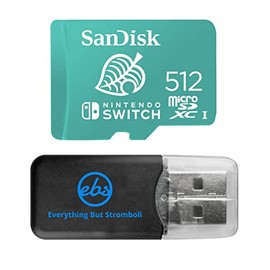 SanDisk - Tarjeta MicroSD de 512 GB Nintendo Switch funciona con Nintendo Switch OLED, Switch y Switch Lite (SDSQXAO-512G-GNCZN) C10 paquete con (1)  