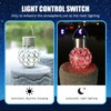 U-Vathing Solar Garden Lights Outdoor, Glass Globe Hanging Lights, 6-Pack,