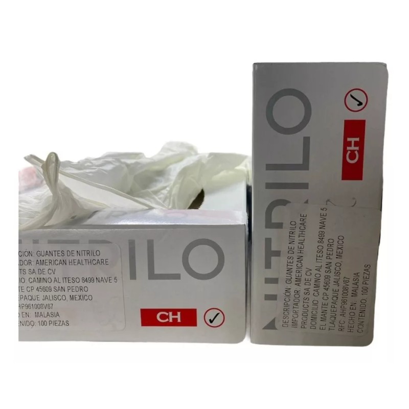 UniSeal 2 Cajas De Guantes Nitrilo Uniseal Chico Color Blanco
