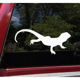 Minglewood Trading Sky Blue - 4-Pack Bearded Dragon Vinyl Decals - Pogona Lizard - Die Cut Stickers - Each 2.5w x 1h inches