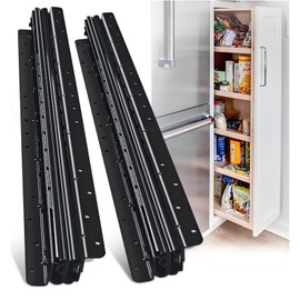 REGUDA Undermount Heavy Duty Drawer Slides Rail Bottom Mounted Full Extension Hidden Drawer Runners Ball Bearing Glides Staircase Cupboard Cabinet Wardrobe 16 24 32 40 Inch (loads up to 260 lbs)1 Pair