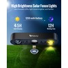 Solar Outdoor Fence Lights Solar Powered 12 Pack, Upgraded 50LM