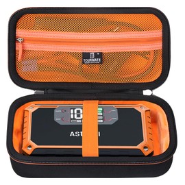 Tourmate Hard Case Compatible AstroAI Car Jump Starter, Travel Case for AstroAI/S ZEVZ 2000A 12V 18000mAh Car Battery Charger Holder (Box Only)(Black+Orange)